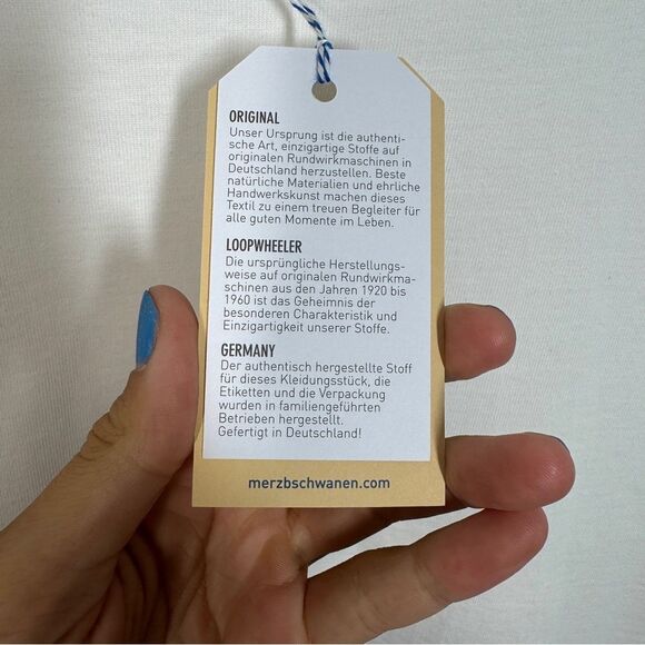 Merz B Schwanen Men’s Size XXL 215 Loopwheeled T-Shirt Classic White T-Shirt NWT - Picture 7 of 16